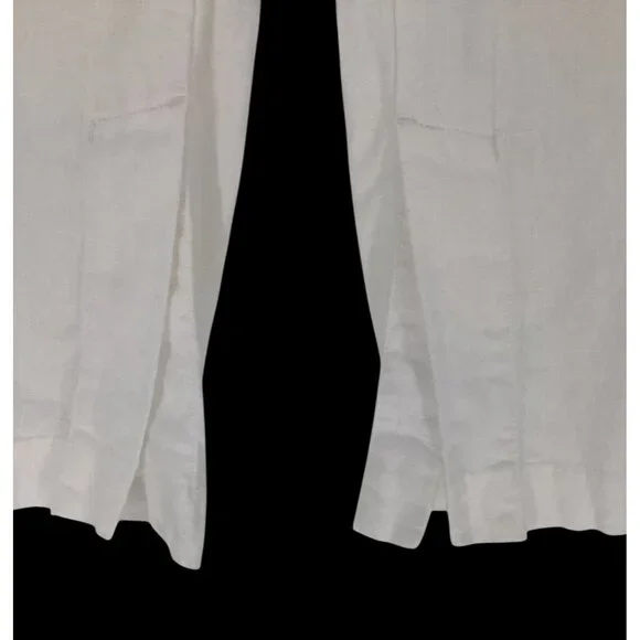 Athleta Cabo Linen Wide Leg Pant Calla Lily White Size 6  With Elastic Waist - Picture 3 of 10